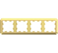 4-постовая рамка Systeme Electric Atlasdesign antique, универсальная, золото ATN101604
