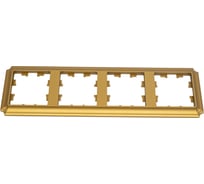 4-постовая рамка Systeme Electric Atlasdesign antique, универсальная, золото ATN101604