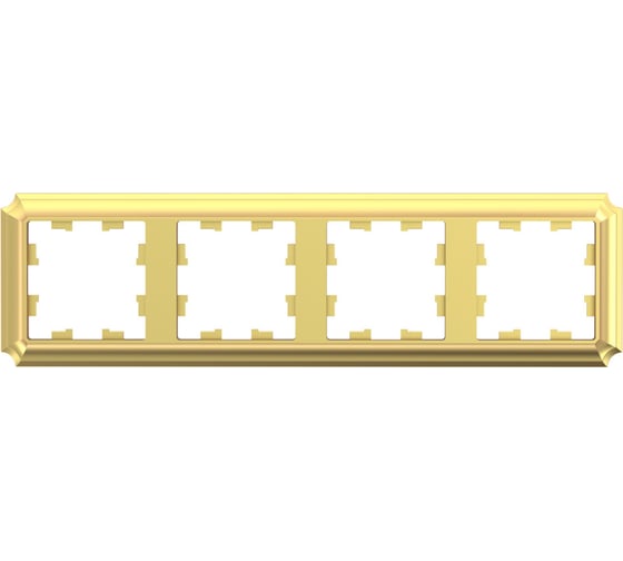 4-постовая рамка Systeme Electric Atlasdesign antique, универсальная, золото ATN101604