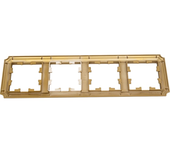 4-постовая рамка Systeme Electric Atlasdesign antique, универсальная, золото ATN101604