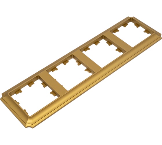 4-постовая рамка Systeme Electric Atlasdesign antique, универсальная, золото ATN101604
