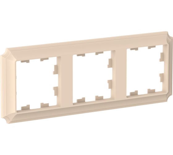 3-постовая рамка Systeme Electric Atlasdesign antique, универсальная, песочный ATN101203
