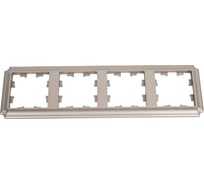 4-постовая рамка Systeme Electric Atlasdesign antique, универсальная, шампань ATN100504