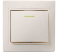 Выключатель GENERICA КВАРТА 1кл в сборе скр,крем с индик EVK11-K33-10-DM