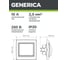 Выключатель GENERICA КВАРТА 1кл в сборе скр,бел с индик EVK11-K01-10-DM 4