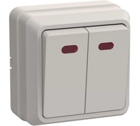 Выключатель GENERICA ОКТАВА 2кл с инд. 10А кремовый EVO21-K33-10-DC
