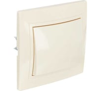 Выключатель GENERICA КВАРТА 1кл в сборе скр,крем EVK10-K33-10-DM