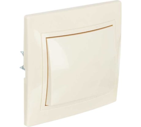 Выключатель GENERICA КВАРТА 1кл в сборе скр,крем EVK10-K33-10-DM