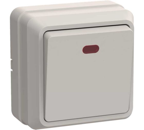 Выключатель GENERICA ОКТАВА 1кл с инд. 10А нар. кремовый EVO11-K33-10-DC 1
