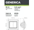 Выключатель GENERICA КВАРТА 2кл в сборе скр,бел EVK20-K01-10-DM 4