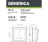Выключатель GENERICA ОКТАВА 2-кл нар.бел. с инд EVO21-K01-10-DC 3