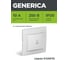 Выключатель GENERICA КВАРТА 1кл кноп. 10А белый EVK13-K01-10-DM 2