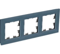 3-ая рамка Systeme Electric Atlasdesign nature натуральное стекло грифель ATN360703