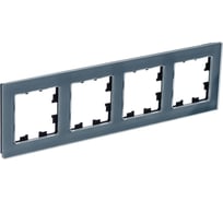 4-ая рамка Systeme Electric Atlasdesign nature натуральное стекло грифель ATN360704