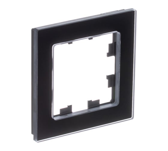 1-ая рамка Systeme Electric Atlasdesign nature натуральное стекло черный ATN361001