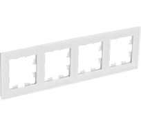 4-ая рамка Systeme Electric Atlasdesign nature натуральное стекло белый ATN360104
