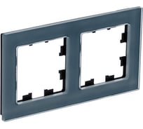 2-ая рамка Systeme Electric Atlasdesign nature натуральное стекло грифель ATN360702