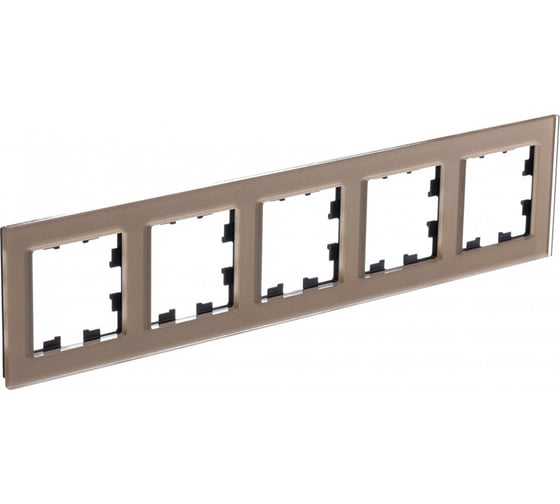 5-ая рамка Systeme Electric Atlasdesign nature стекло шампань ATN320505 1