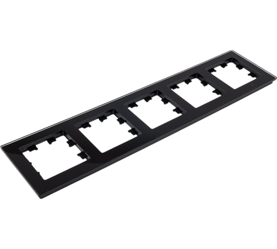 5-ая рамка Systeme Electric Atlasdesign nature стекло черный ATN321005