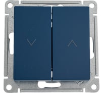 Выключатель жалюзи Systeme Electric Atlasdesign аквамарин 2-кл., 10а, механизм ATN001119