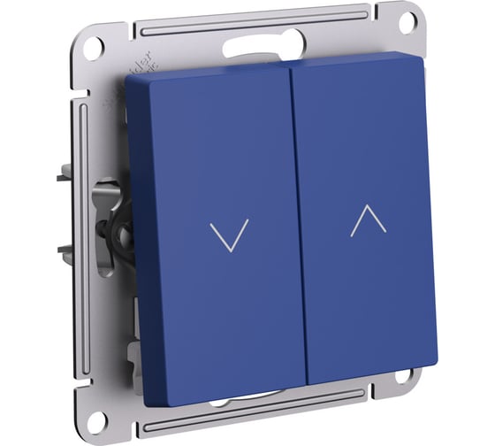 Выключатель жалюзи Systeme Electric Atlasdesign аквамарин 2-кл., 10а, механизм ATN001119