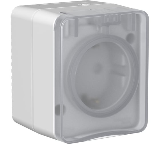 Розетка Systeme Electric Atlasdesign profi ip54 о/у с заземлением со шторками 16а 250в, серый ATN543045