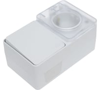 Блок Systeme Electric Atlasdesign profi ip54 о/у роз. з/к со шт. 16а, выкл.1-клав.10а, серый ATN543070