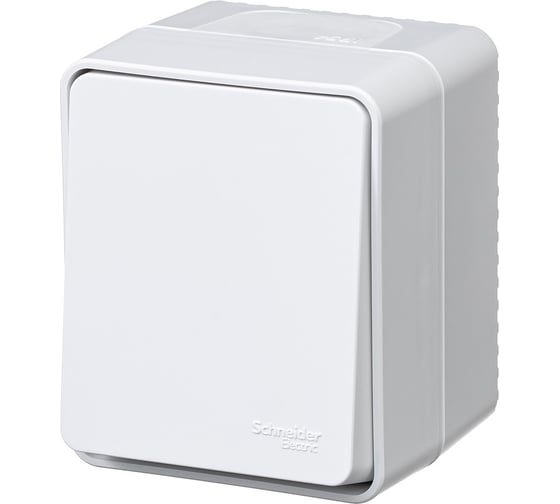 1-клавишный кнопочный выключатель Systeme Electric Atlasdesign profi ip54 о/у 10 ах, белый ATN540115