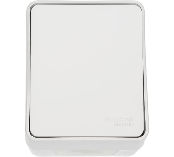 1-клавишный кнопочный выключатель Systeme Electric Atlasdesign profi ip54 о/у 10 ах, белый ATN540115