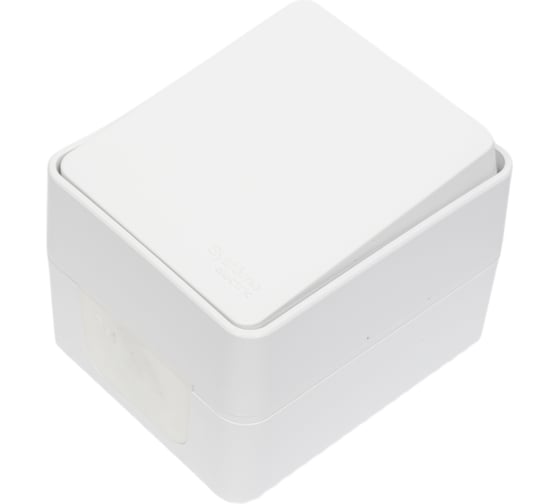 1-клавишный кнопочный выключатель Systeme Electric Atlasdesign profi ip54 о/у 10 ах, белый ATN540115