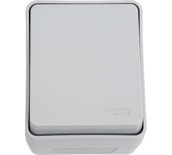 1-клавишный переключатель Systeme Electric Atlasdesign profi ip54 о/у 10 ах, серый ATN543061 1