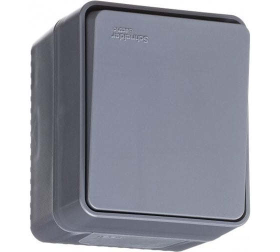 1-клавишный кнопочный выключатель Systeme Electric Atlasdesign profi ip54 о/у 10 ах, антрацит ATN544015