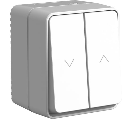 2-клавишный выключатель для жалюзи Systeme Electric Atlasdesign profi ip54 2хсх.4, серый ATN543019