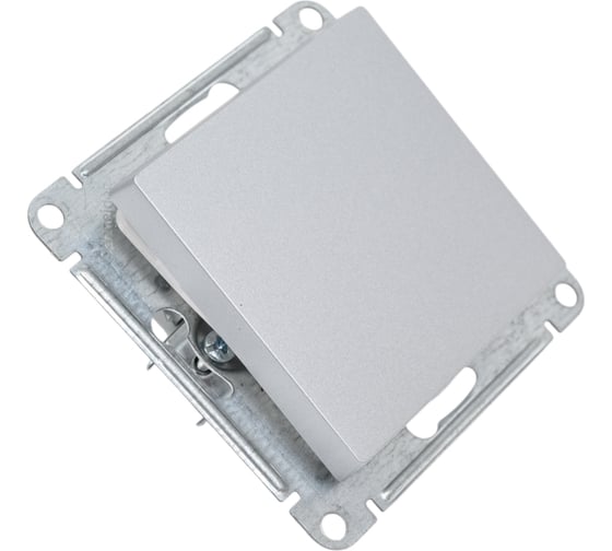1 клавишный переключатель Systeme Electric Atlasdesign aqua алюминий ip44, сх.6, 10ах ATN440361