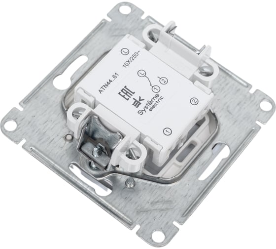 1 клавишный переключатель Systeme Electric Atlasdesign aqua алюминий ip44, сх.6, 10ах ATN440361