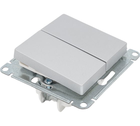 2-х клавишный выключатель Atlasdesign aqua алюминий ip44, сх.6, 10ах Systeme Electric ATN440351