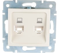 Двойная компьютерная розетка LEZARD KARINA крем 707-0388-141