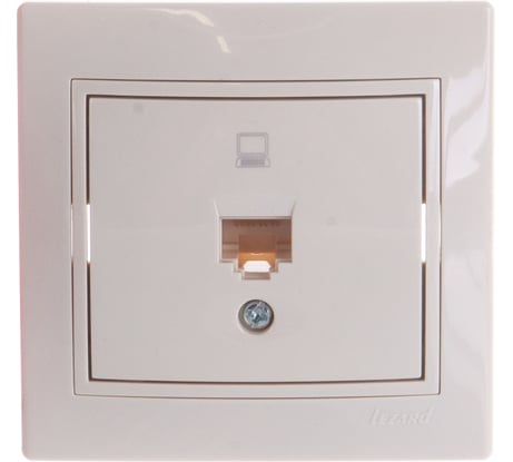 Компьютерная розетка LEZARD MIRA крем со вставкой 701-0303-139