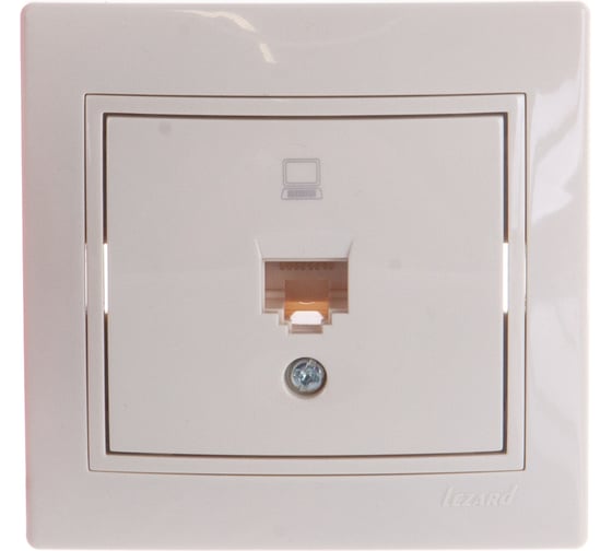 Компьютерная розетка LEZARD MIRA крем со вставкой 701-0303-139 1