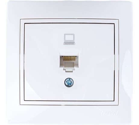 Компьютерная розетка LEZARD MIRA белый с белой вставкой 701-0202-139