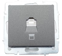 Компьютерная розетка LEZARD RAIN цв. черный графит матовый 703-4188-139