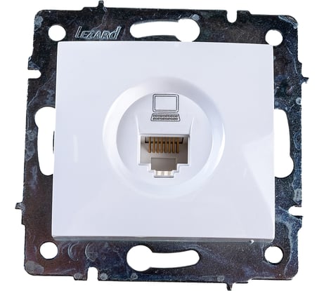 Компьютерная розетка LEZARD KARINA белая 707-0288-139