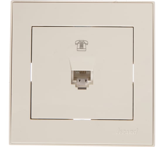 Телефонная розетка LEZARD RAIN евро белый 703-0202-137 1