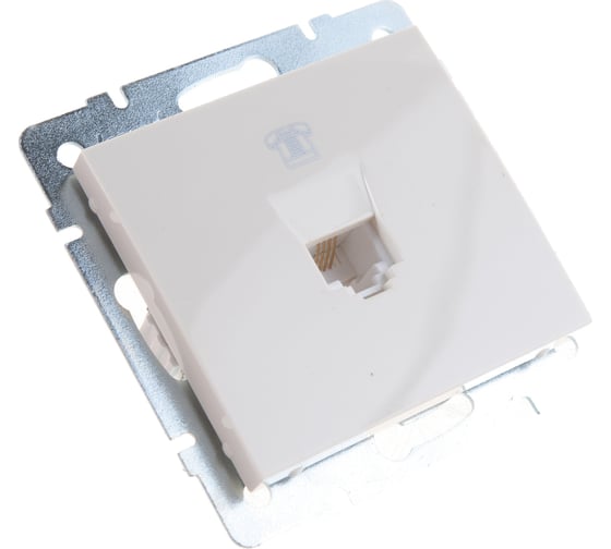 Телефонная розетка LEZARD RAIN евро крем 703-0388-137