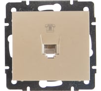 Телефонная розетка LEZARD RAIN евро жемчужно-белый перламутр 703-3088-137