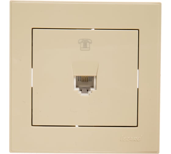 Телефонная розетка LEZARD RAIN евро крем 703-0303-137