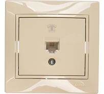 Телефонная розетка LEZARD MIRA евро крем со вставкой 701-0303-137