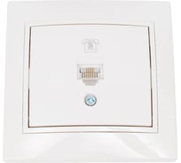 Телефонная розетка LEZARD MIRA евро белый с белой вставкой 701-0202-137