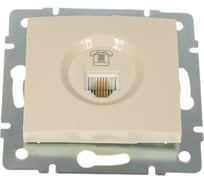 Телефонная розетка LEZARD KARINA евро крем 707-0388-137