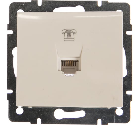 Телефонная розетка LEZARD RAIN евро белая 703-0288-137